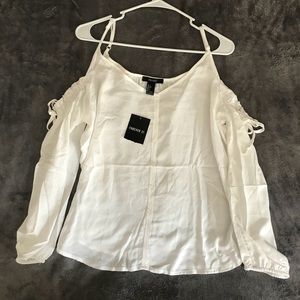 White Off The Shoulder Blouse